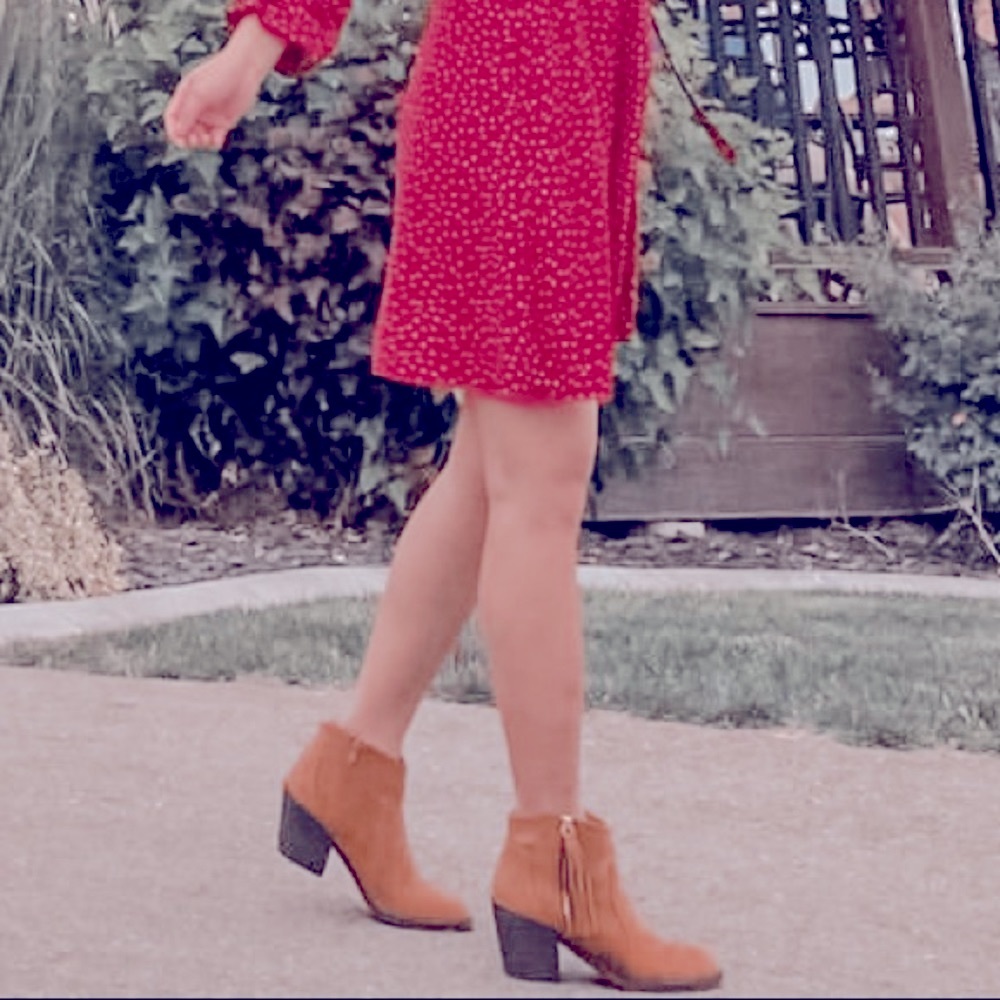 Brown ankle booties
